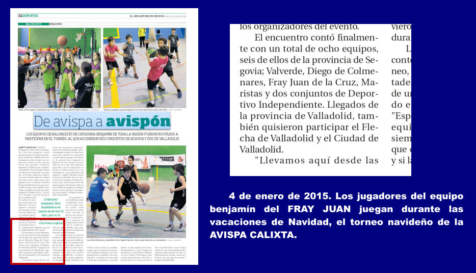 4 de enero de 2015. Los jugadores del equipo benjamn del FRAY JUAN juegan durante las vacaciones de Navidad, el torneo navideo de la  AVISPA CALIXTA.