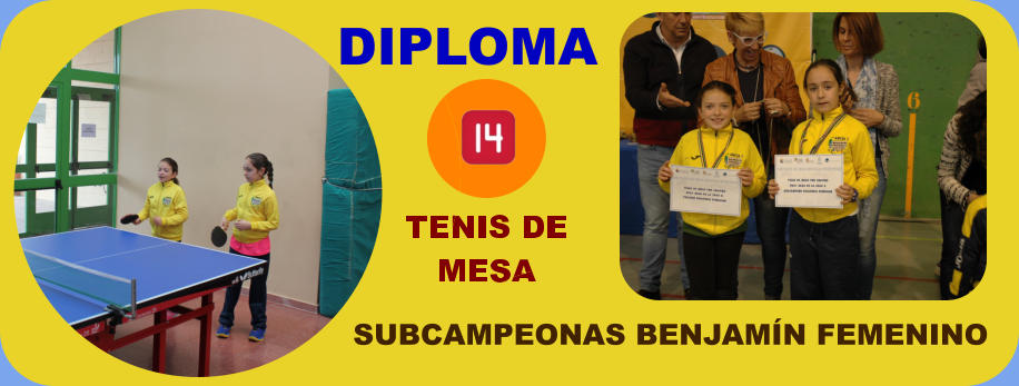 DIPLOMA SUBCAMPEONAS BENJAMÍN FEMENINO