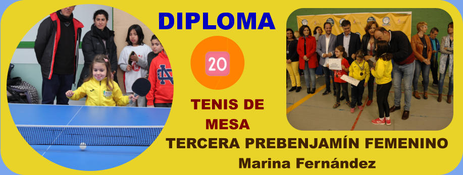 TENIS DE MESA TERCERA PREBENJAMÍN FEMENINO Marina Fernández