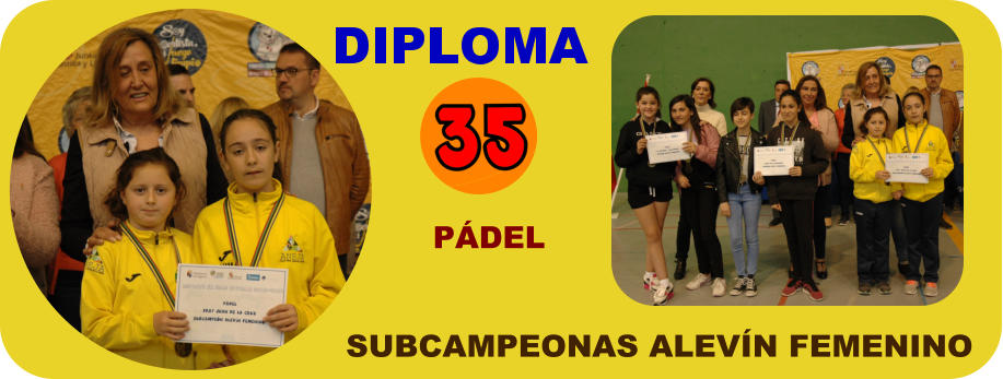 SUBCAMPEONAS ALEVÍN FEMENINO PÁDEL