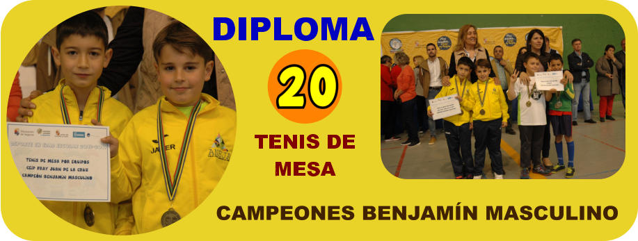 CAMPEONES BENJAMÍN MASCULINO