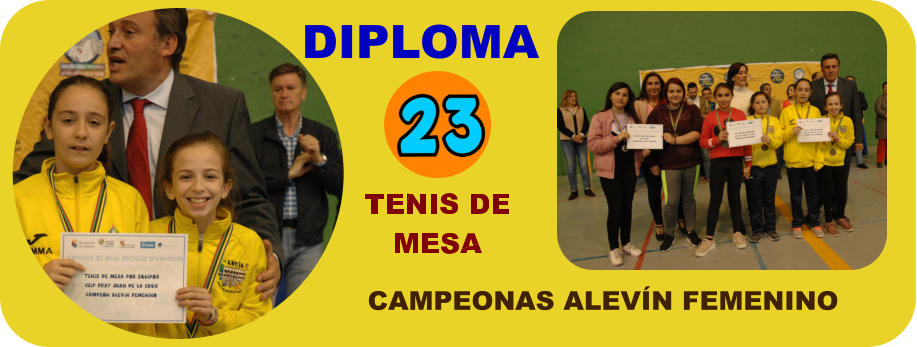 DIPLOMA CAMPEONAS ALEVÍN FEMENINO