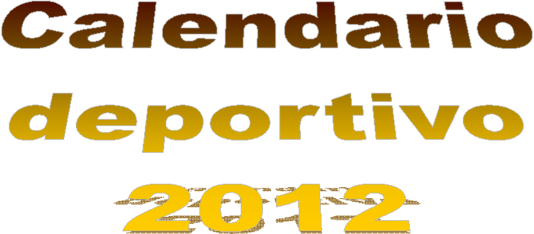 Calendario
deportivo
2012