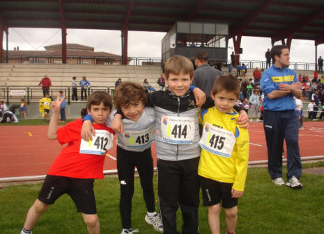 Los cuatro prebenjamines del equipo