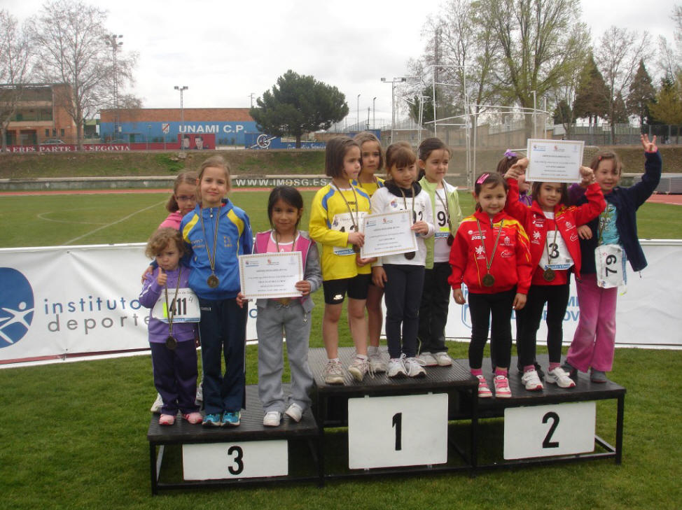 Terceras por equipos en la categoría prebenjamín femenina